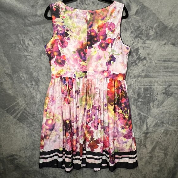 Women's Size 16 Liz Claiborne Floral Floral Fit-and-Flare A-Line Dress - Picture 9 of 16